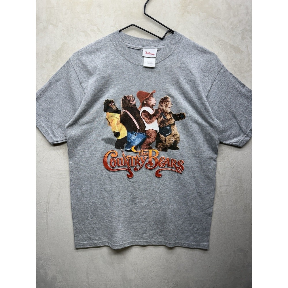 Vintage Disney Shirt Adult Large The Country Bears Movie Promo Gray Y2K Graphic